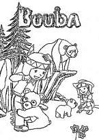 coloriage bouba le petit ourson avec moy et joy